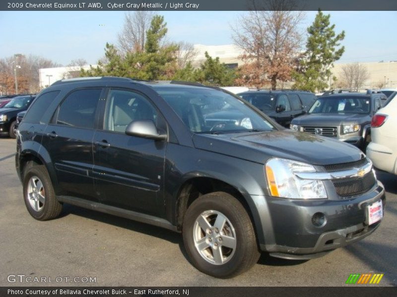 Cyber Gray Metallic / Light Gray 2009 Chevrolet Equinox LT AWD