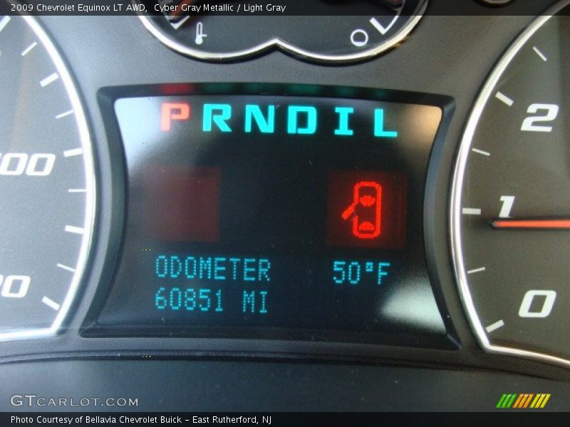 Cyber Gray Metallic / Light Gray 2009 Chevrolet Equinox LT AWD