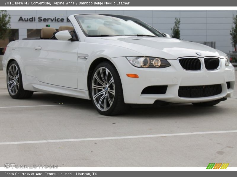 Alpine White / Bamboo Beige Novillo Leather 2011 BMW M3 Convertible