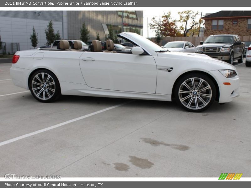 Alpine White / Bamboo Beige Novillo Leather 2011 BMW M3 Convertible