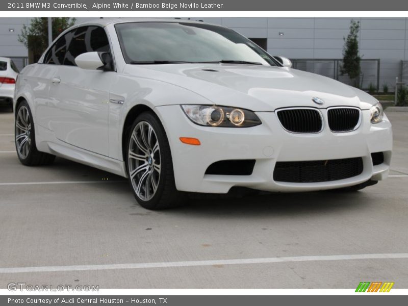 Alpine White / Bamboo Beige Novillo Leather 2011 BMW M3 Convertible