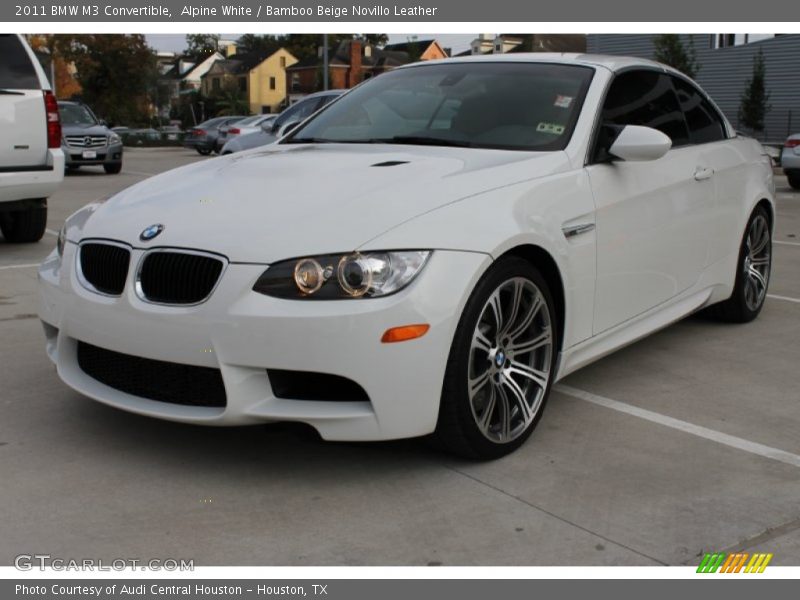 Alpine White / Bamboo Beige Novillo Leather 2011 BMW M3 Convertible
