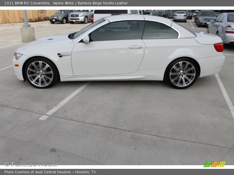 Alpine White / Bamboo Beige Novillo Leather 2011 BMW M3 Convertible