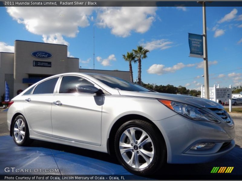 Radiant Silver / Black 2011 Hyundai Sonata Limited