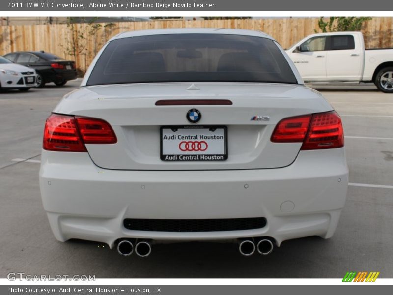 Alpine White / Bamboo Beige Novillo Leather 2011 BMW M3 Convertible