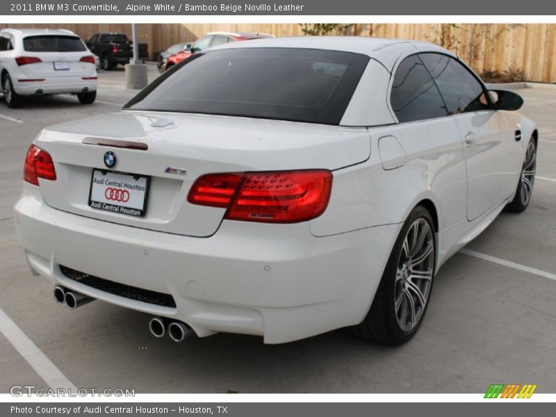 Alpine White / Bamboo Beige Novillo Leather 2011 BMW M3 Convertible