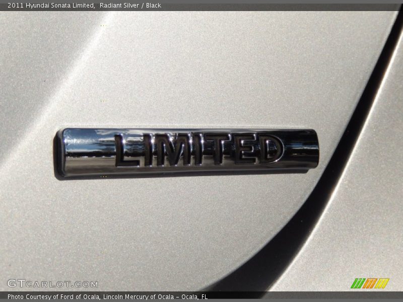 Radiant Silver / Black 2011 Hyundai Sonata Limited