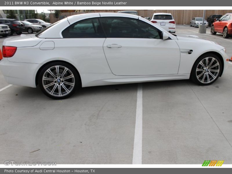 Alpine White / Bamboo Beige Novillo Leather 2011 BMW M3 Convertible