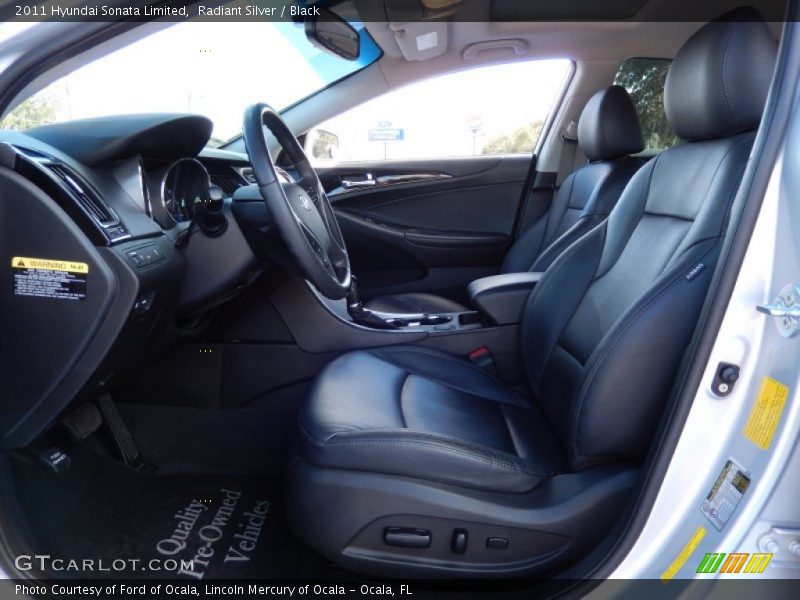 Radiant Silver / Black 2011 Hyundai Sonata Limited