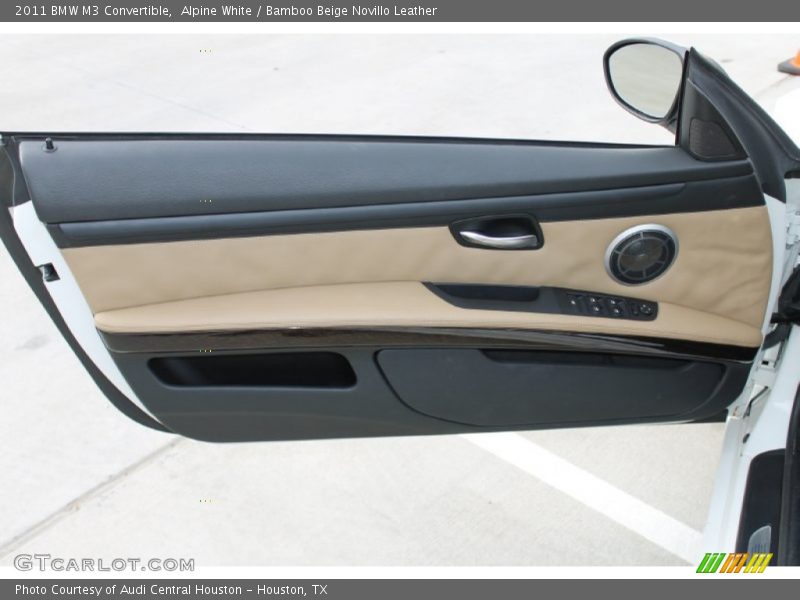 Alpine White / Bamboo Beige Novillo Leather 2011 BMW M3 Convertible