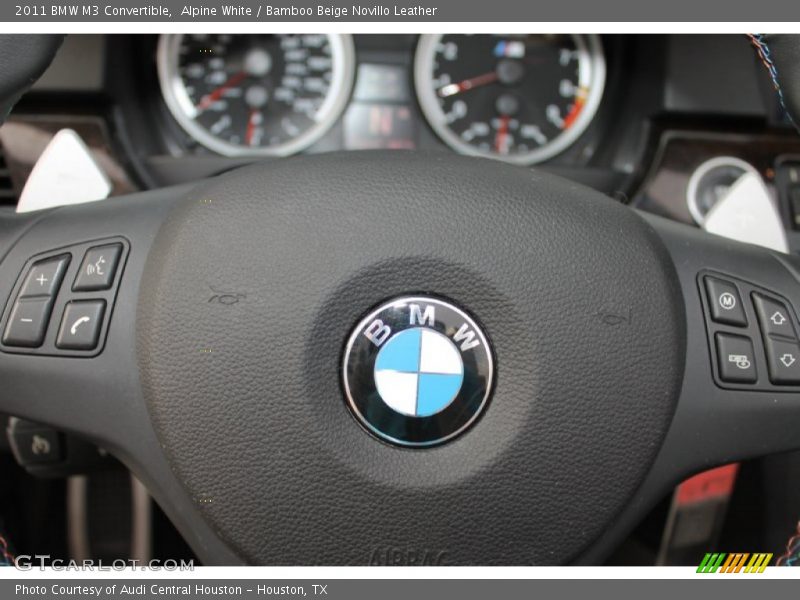 Alpine White / Bamboo Beige Novillo Leather 2011 BMW M3 Convertible