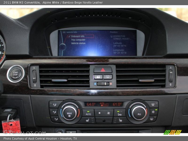 Alpine White / Bamboo Beige Novillo Leather 2011 BMW M3 Convertible