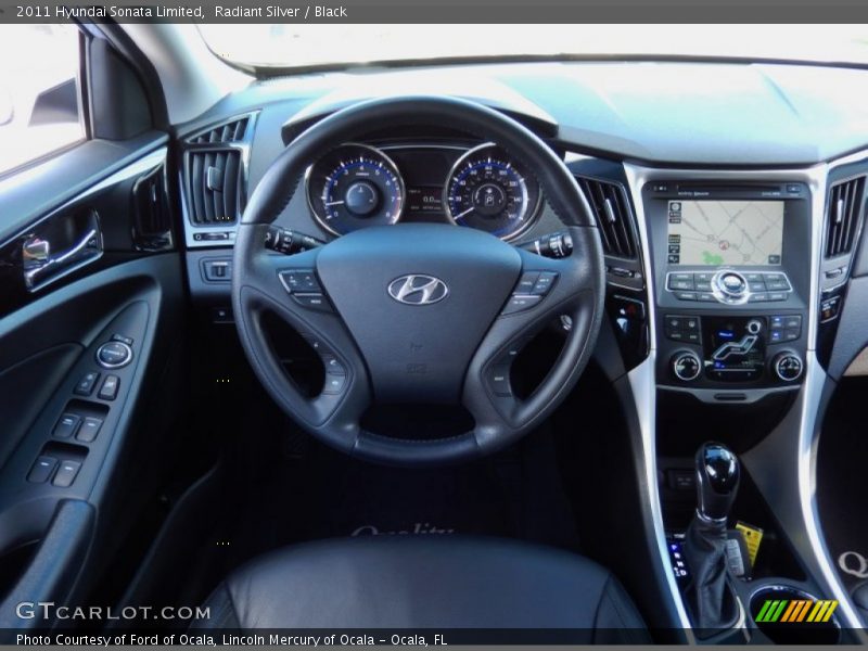 Radiant Silver / Black 2011 Hyundai Sonata Limited