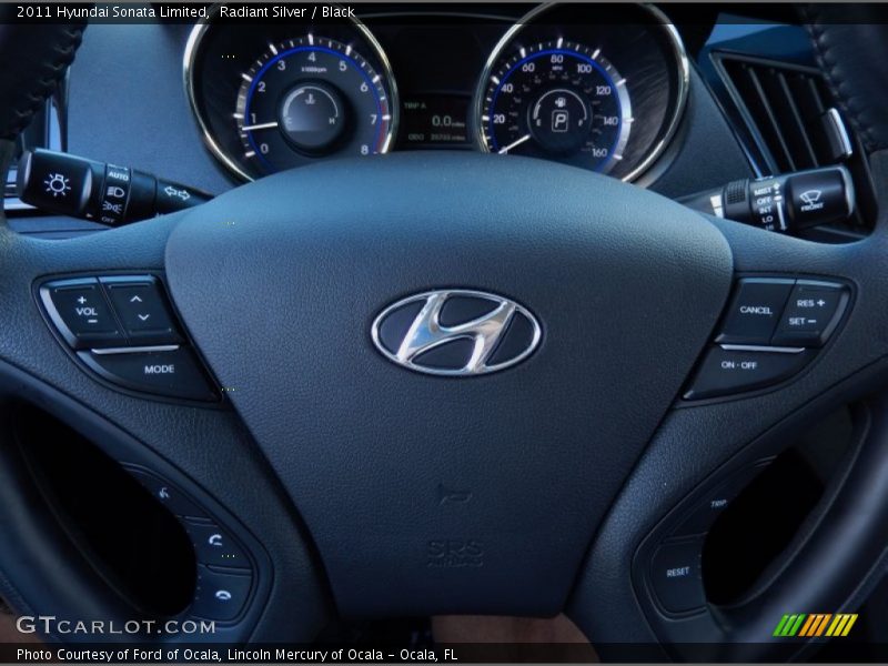 Radiant Silver / Black 2011 Hyundai Sonata Limited