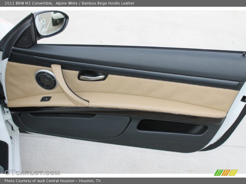 Alpine White / Bamboo Beige Novillo Leather 2011 BMW M3 Convertible