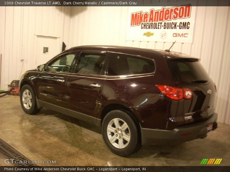 Dark Cherry Metallic / Cashmere/Dark Gray 2009 Chevrolet Traverse LT AWD