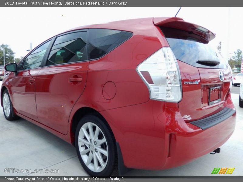 Barcelona Red Metallic / Dark Gray 2013 Toyota Prius v Five Hybrid