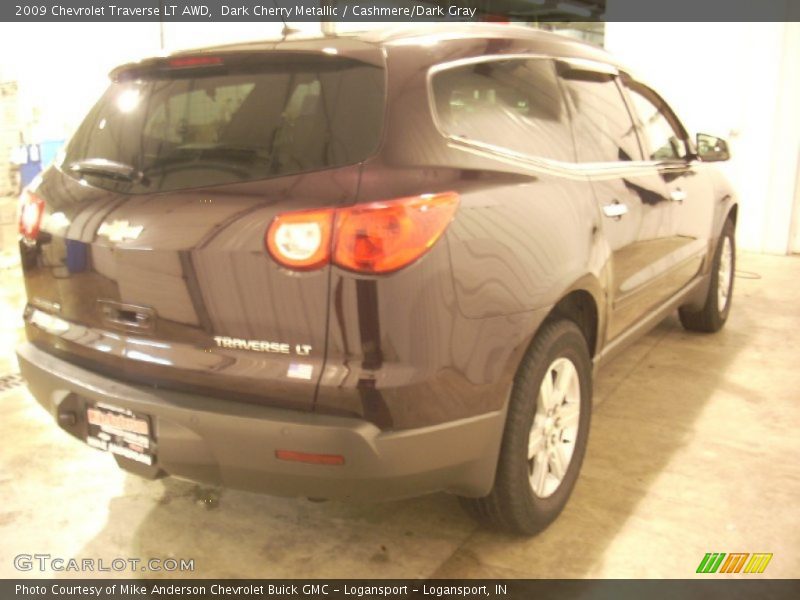 Dark Cherry Metallic / Cashmere/Dark Gray 2009 Chevrolet Traverse LT AWD