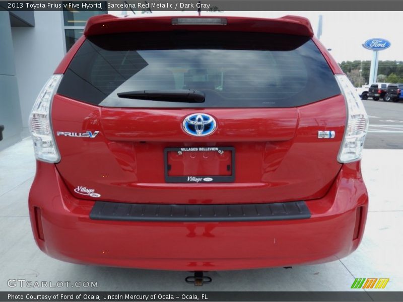 Barcelona Red Metallic / Dark Gray 2013 Toyota Prius v Five Hybrid