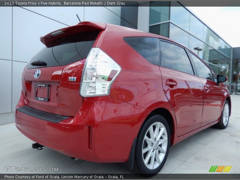 Barcelona Red Metallic / Dark Gray 2013 Toyota Prius v Five Hybrid