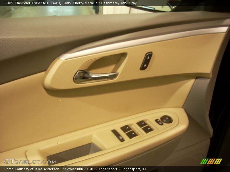 Dark Cherry Metallic / Cashmere/Dark Gray 2009 Chevrolet Traverse LT AWD