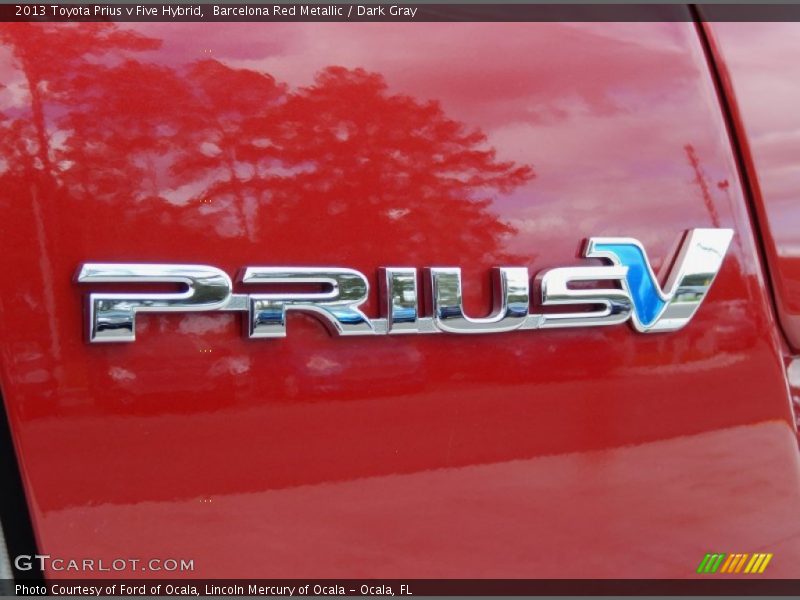 Barcelona Red Metallic / Dark Gray 2013 Toyota Prius v Five Hybrid