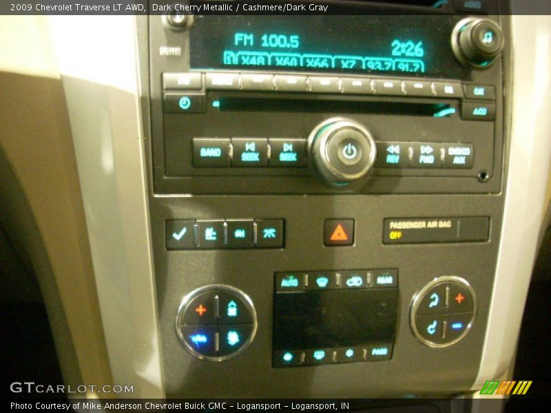 Dark Cherry Metallic / Cashmere/Dark Gray 2009 Chevrolet Traverse LT AWD