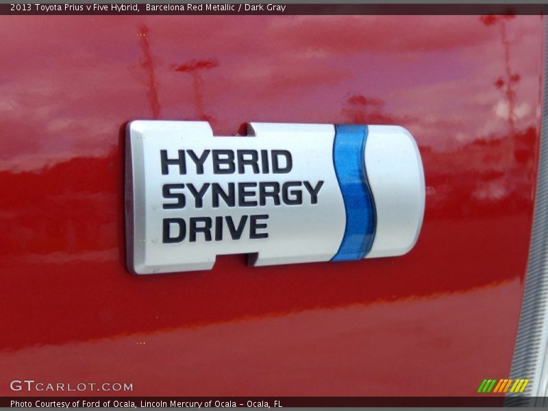 Barcelona Red Metallic / Dark Gray 2013 Toyota Prius v Five Hybrid