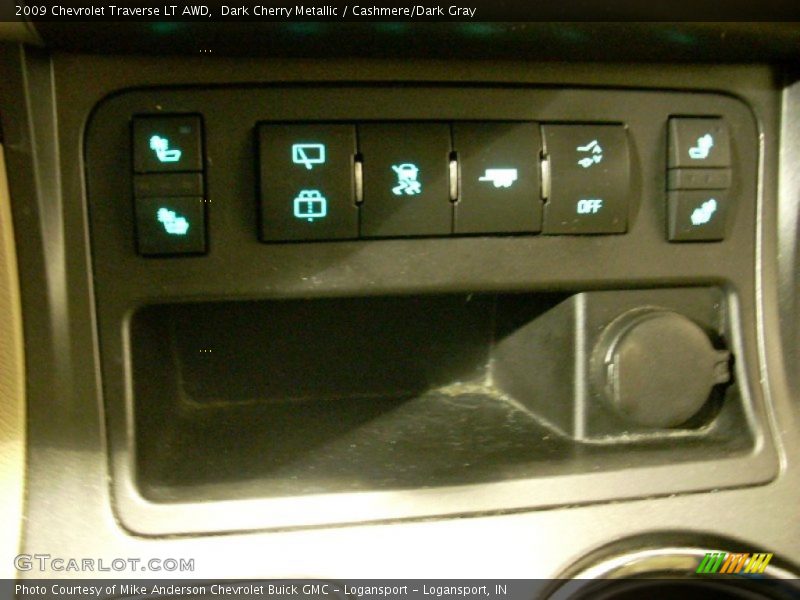 Dark Cherry Metallic / Cashmere/Dark Gray 2009 Chevrolet Traverse LT AWD
