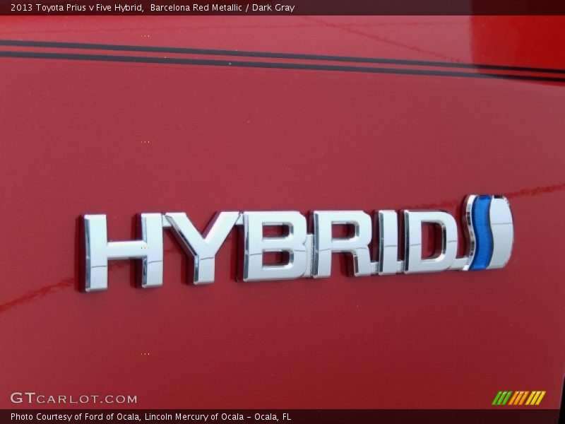 Barcelona Red Metallic / Dark Gray 2013 Toyota Prius v Five Hybrid
