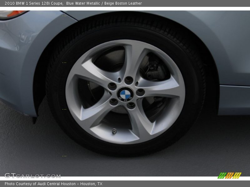 Blue Water Metallic / Beige Boston Leather 2010 BMW 1 Series 128i Coupe