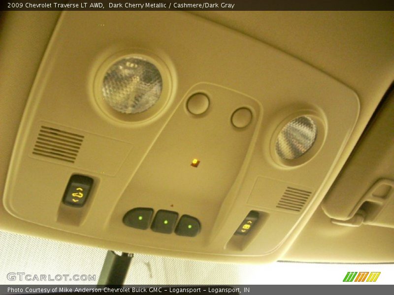 Dark Cherry Metallic / Cashmere/Dark Gray 2009 Chevrolet Traverse LT AWD