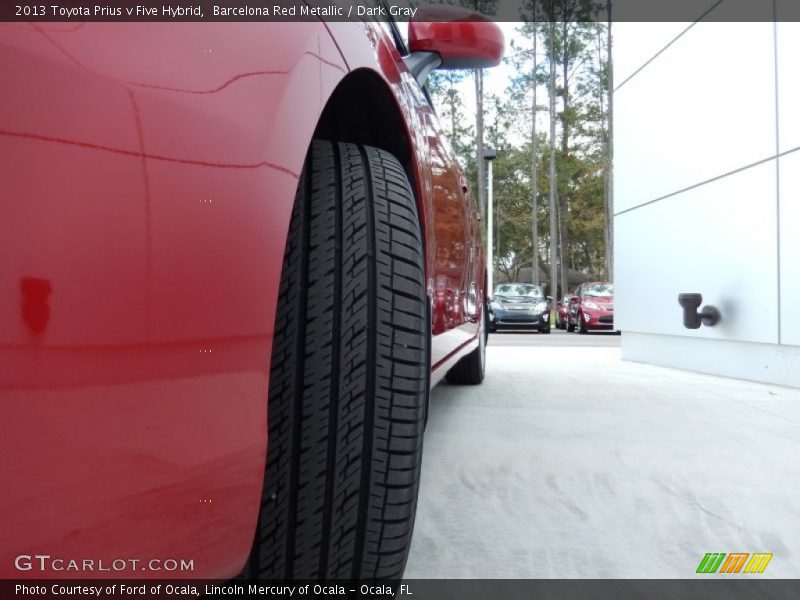 Barcelona Red Metallic / Dark Gray 2013 Toyota Prius v Five Hybrid