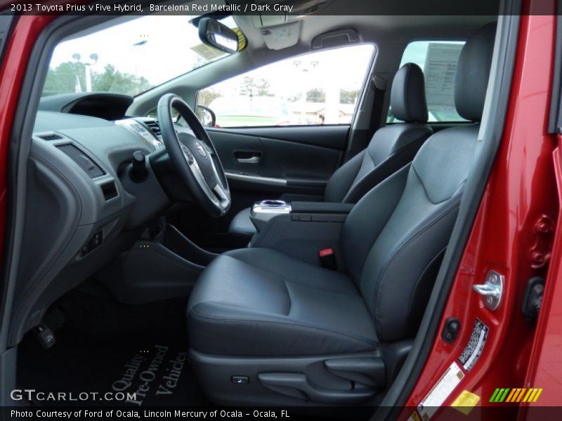 Barcelona Red Metallic / Dark Gray 2013 Toyota Prius v Five Hybrid