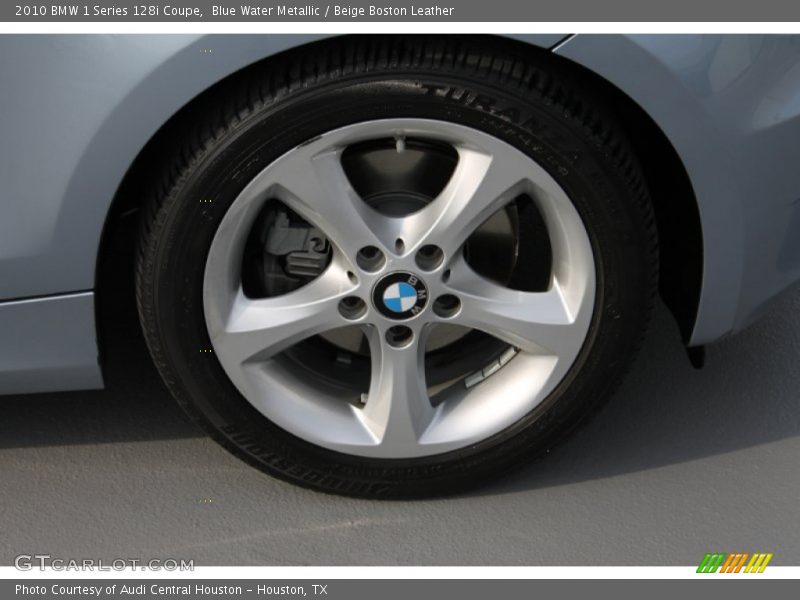 Blue Water Metallic / Beige Boston Leather 2010 BMW 1 Series 128i Coupe