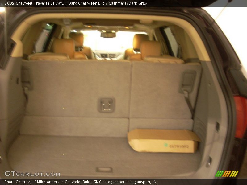 Dark Cherry Metallic / Cashmere/Dark Gray 2009 Chevrolet Traverse LT AWD