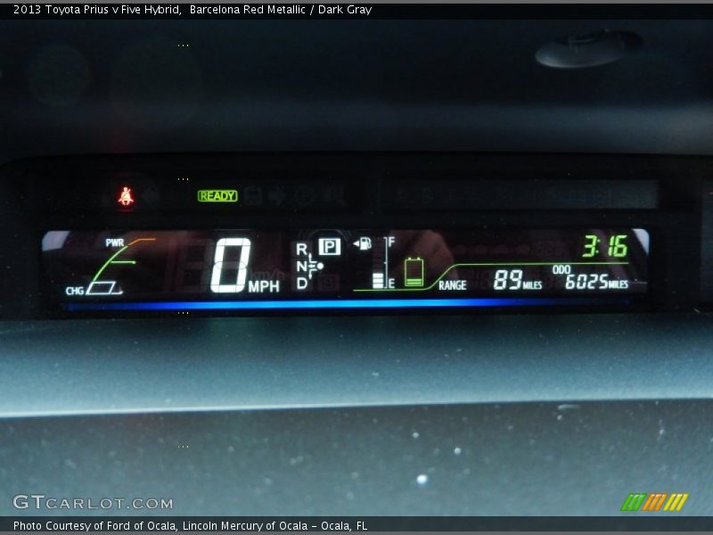 Barcelona Red Metallic / Dark Gray 2013 Toyota Prius v Five Hybrid