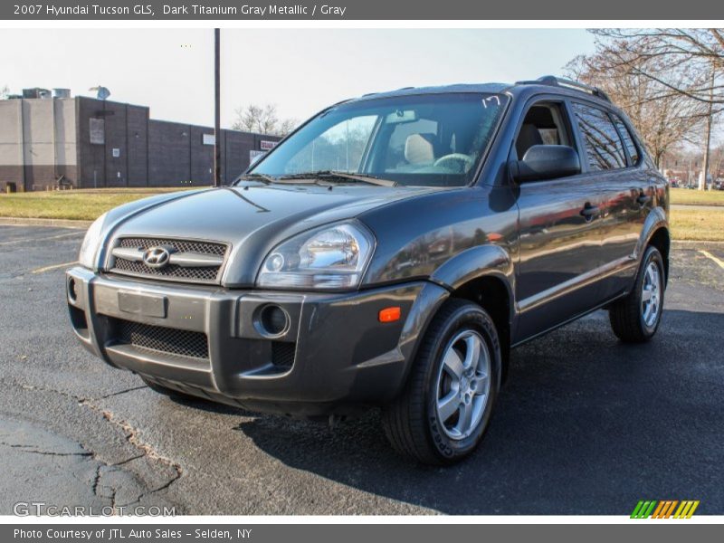 Dark Titanium Gray Metallic / Gray 2007 Hyundai Tucson GLS