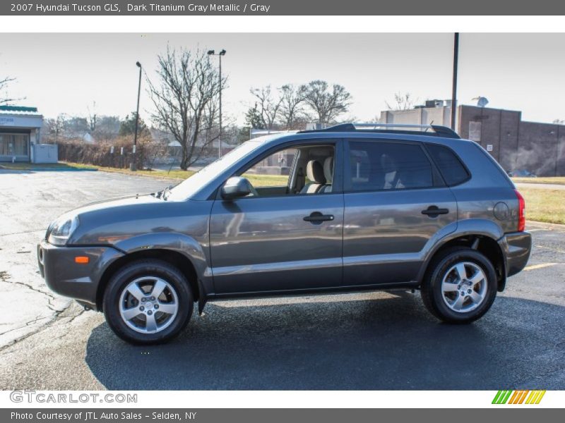 Dark Titanium Gray Metallic / Gray 2007 Hyundai Tucson GLS