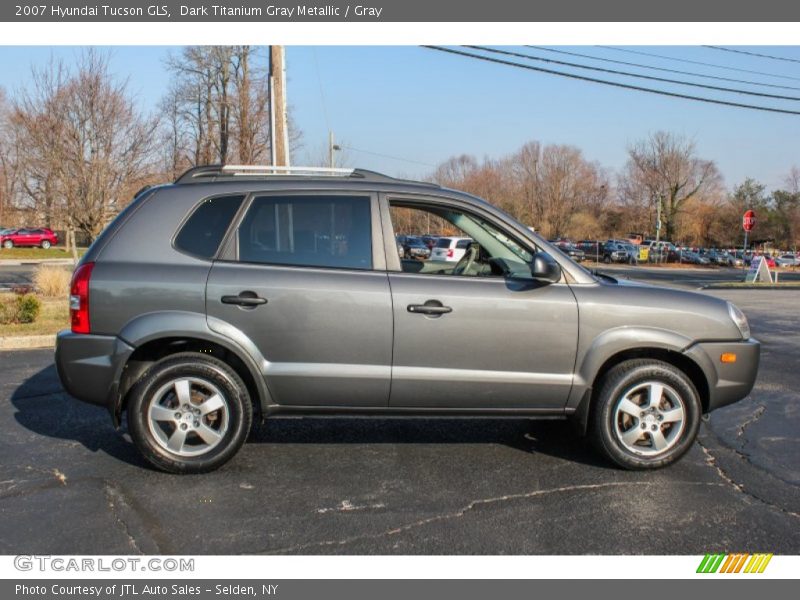 Dark Titanium Gray Metallic / Gray 2007 Hyundai Tucson GLS
