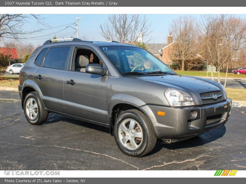 Dark Titanium Gray Metallic / Gray 2007 Hyundai Tucson GLS