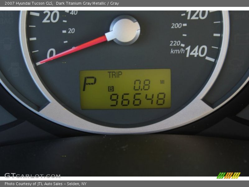 Dark Titanium Gray Metallic / Gray 2007 Hyundai Tucson GLS