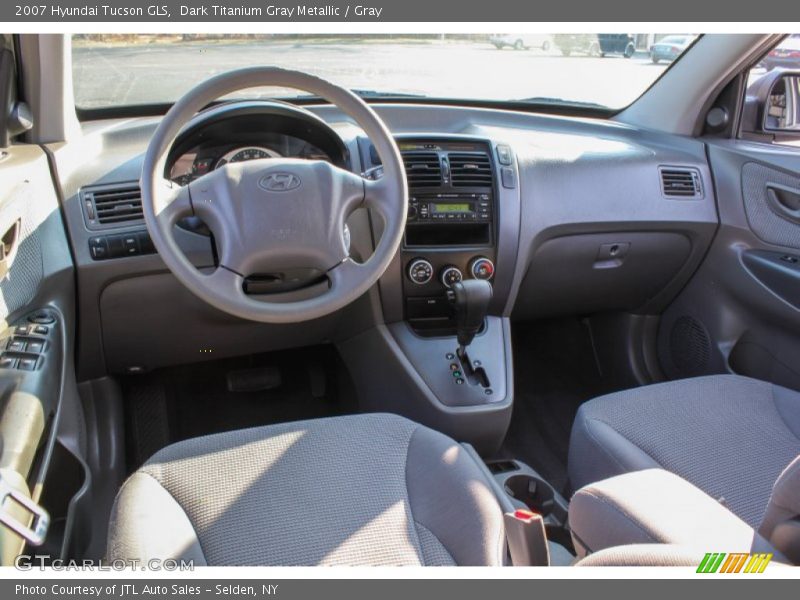 Dark Titanium Gray Metallic / Gray 2007 Hyundai Tucson GLS