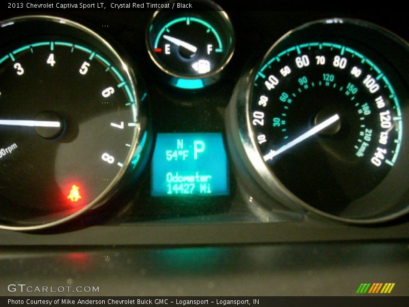 Crystal Red Tintcoat / Black 2013 Chevrolet Captiva Sport LT