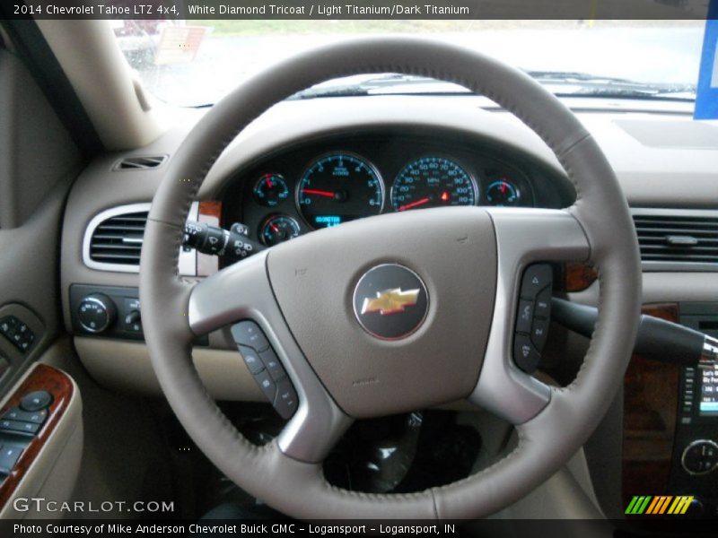 White Diamond Tricoat / Light Titanium/Dark Titanium 2014 Chevrolet Tahoe LTZ 4x4