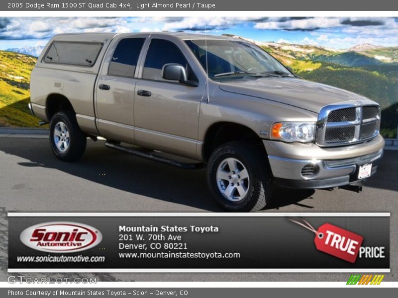 Light Almond Pearl / Taupe 2005 Dodge Ram 1500 ST Quad Cab 4x4