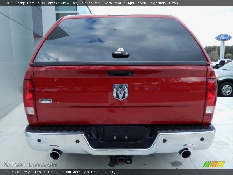 Inferno Red Crystal Pearl / Light Pebble Beige/Bark Brown 2010 Dodge Ram 1500 Laramie Crew Cab