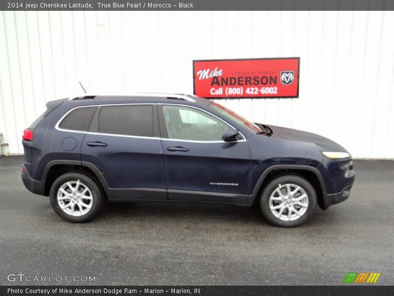True Blue Pearl / Morocco - Black 2014 Jeep Cherokee Latitude