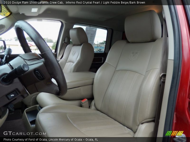 Inferno Red Crystal Pearl / Light Pebble Beige/Bark Brown 2010 Dodge Ram 1500 Laramie Crew Cab