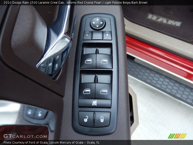 Inferno Red Crystal Pearl / Light Pebble Beige/Bark Brown 2010 Dodge Ram 1500 Laramie Crew Cab